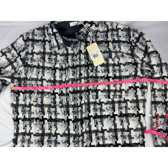 NWT MNML - Heavy WOVEN YARN Patchwork Mens M - Flannel Shirt Jacket - Picture 8 of 8